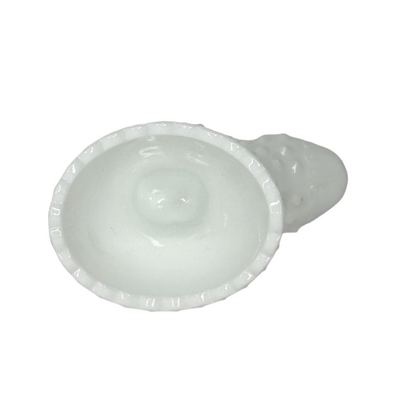 VINTAGE Fenton Boot Lace up Hobnail Vase Glass Home decor White Signed piece - Picture 8 of 8